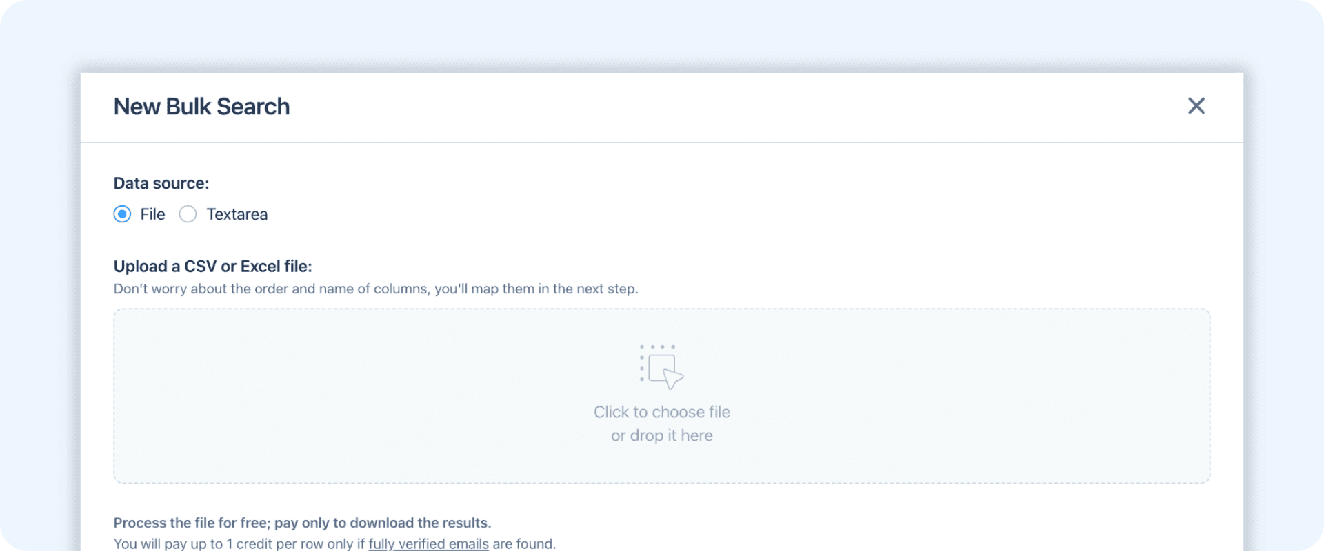 Bulk Search