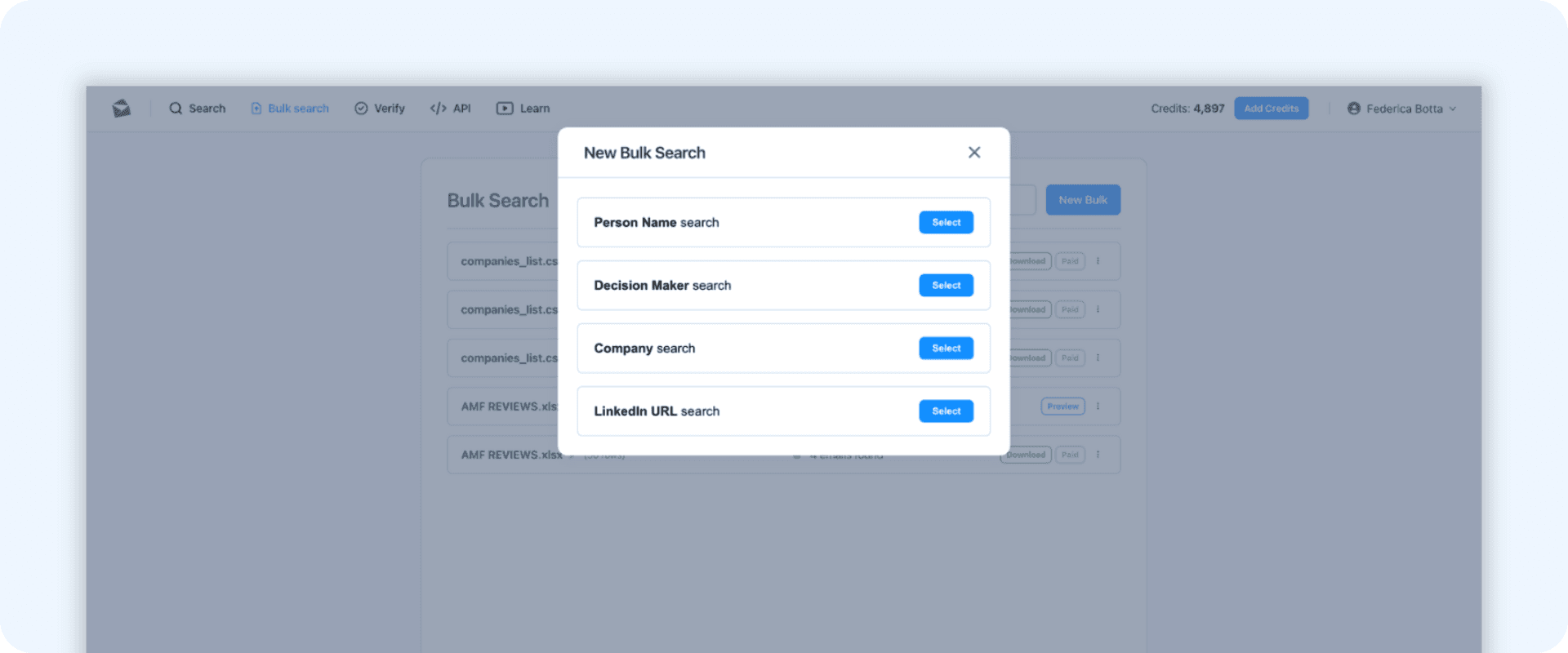 Step 2: Choose the Type of Search