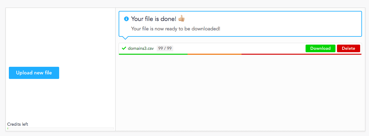 AMF upload screen