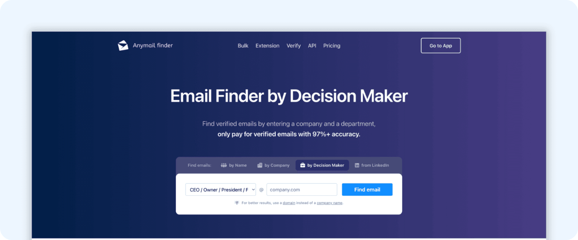 Search decision maker emails by role