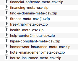 Folder full of Builtwith exports