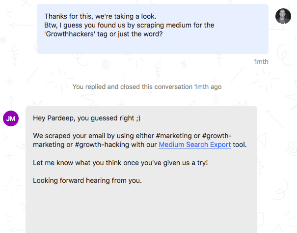 Phantombuster saying they scraped Medium tags with their tool