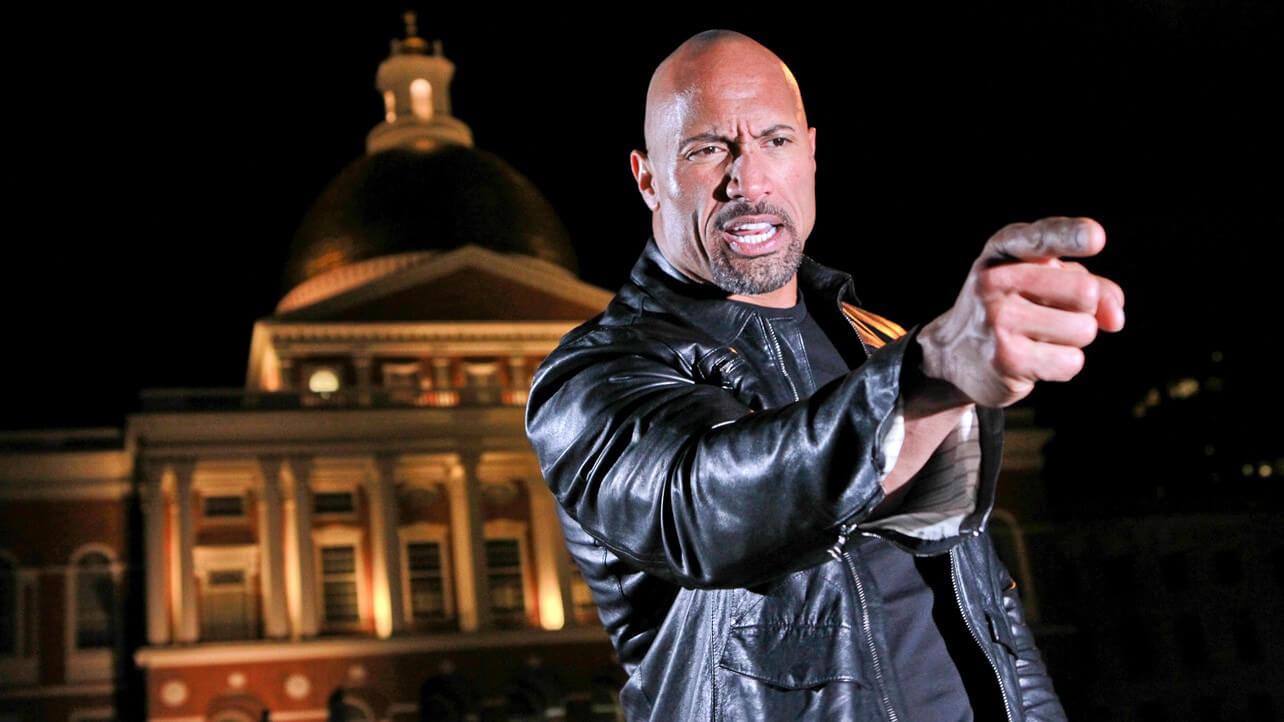 The Rock pointing finger