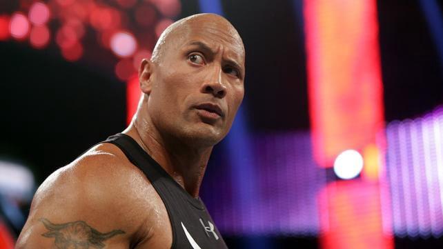 The Rock looking sideways
