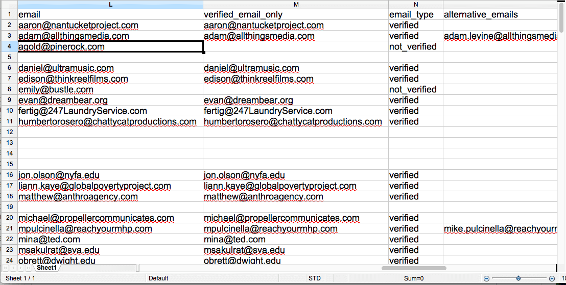 Sample export file