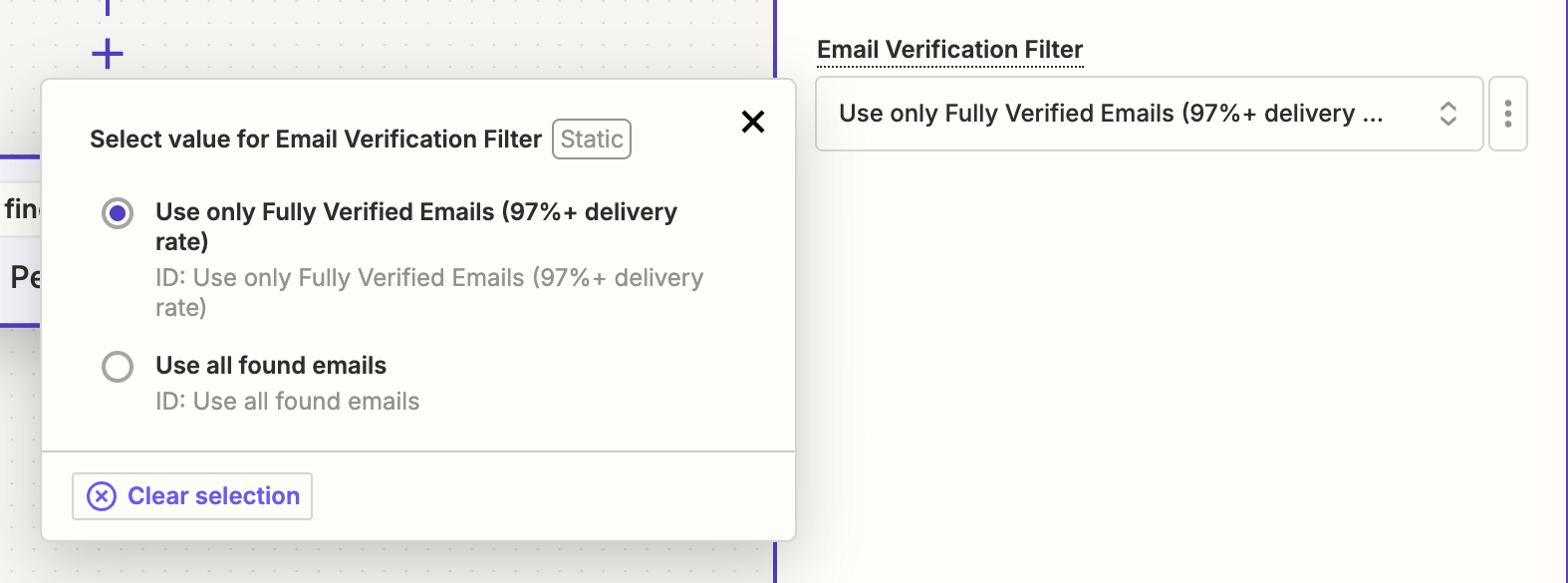 Zapier: use only fully verified emails (97%+ delivery rate)