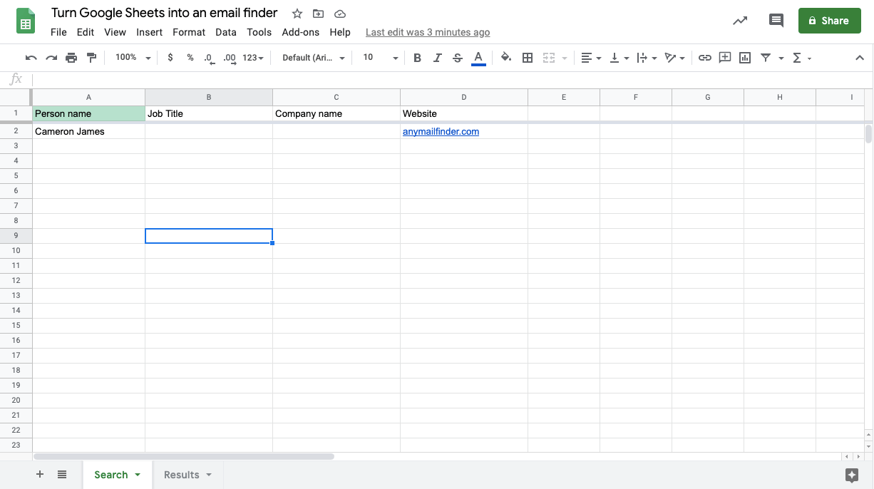 Google Sheet columns mapping